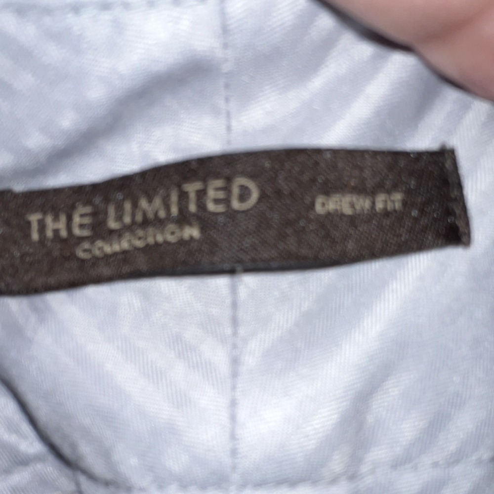 The Limited Drew Fit Dress Pants Gray, Wide Leg, 4 SHORT, Low Rise Double Button - Picture 7 of 15